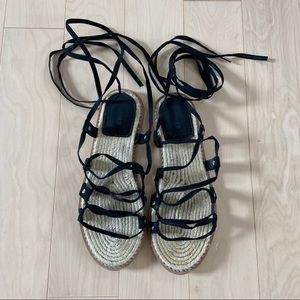 Forever 21 Strappy Black Gladiator Sandals